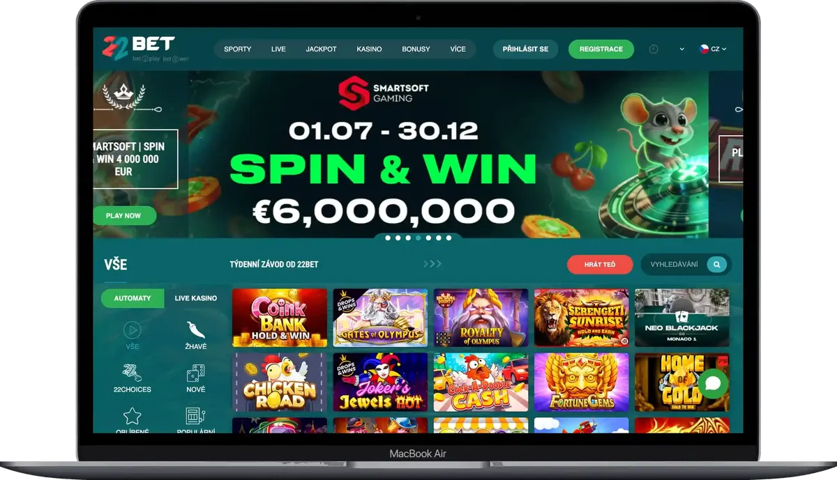 Giochi e promozioni di 22Bet Casino