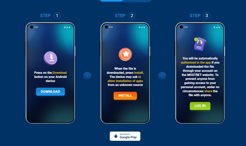 Návod na instalaci mobilní aplikace Mostbet