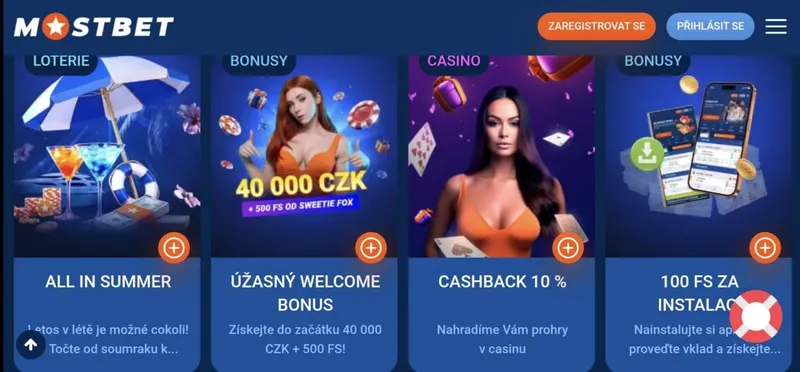 Uvítací bonus Mostbet