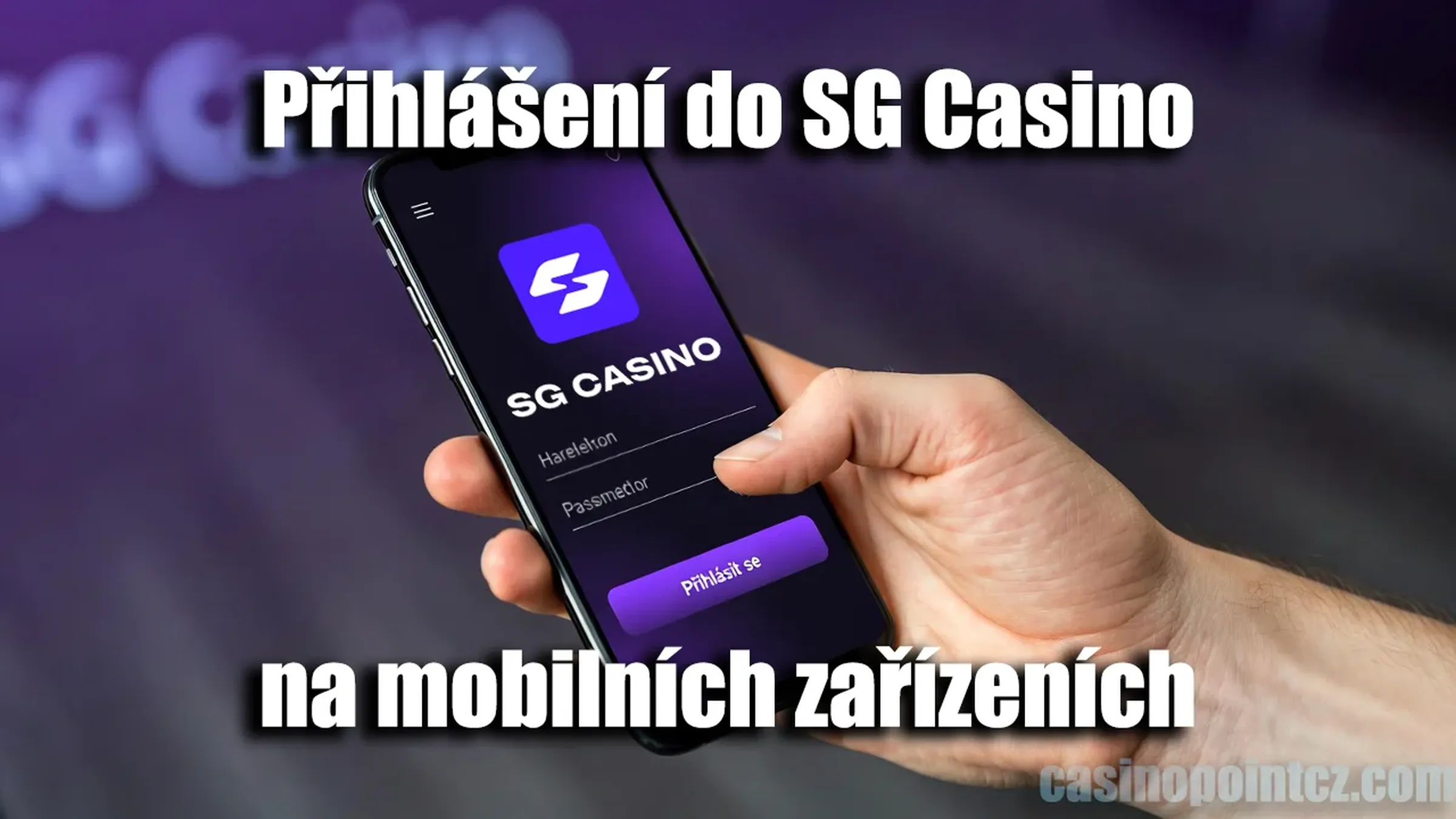 Mobilní přihlášení do SG Casino na telefonu a tabletu