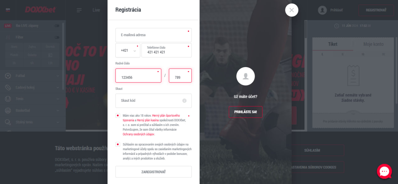 Doxxbet Registration